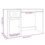 Escritorio y cajón madera contrachapada roble humo 115x50x75 cm de vidaXL, Escritorios - Ref: Foro24-816477, Precio: 87,62 €,...