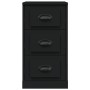 Aparador de madera contrachapada negro 36x35,5x67,5 cm de vidaXL, Aparadores - Ref: Foro24-816217, Precio: 60,31 €, Descuento: %