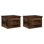 Wand-Nachttisch 2 Stk. Räuchereiche Farbe 41,5x36x28cm von vidaXL, Nachttische - Ref: Foro24-816387, Preis: 54,21 €, Rabatt: %