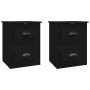 Mesitas de noche de pared 2 uds negras 41,5x36x53 cm de vidaXL, Mesitas de noche - Ref: Foro24-816395, Precio: 64,81 €, Descu...