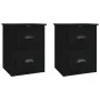 Wall bedside tables 2 pcs black 41.5x36x53 cm by vidaXL, Nightstands - Ref: Foro24-816395, Price: 64,29 €, Discount: %