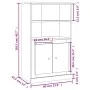 Hochglanzweißes Sperrholz-Sideboard 60 x 35,5 x 103,5 cm von vidaXL, Sideboards - Ref: Foro24-816314, Preis: 88,73 €, Rabatt: %