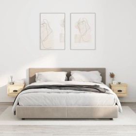 Mesita de noche de pared 2 uds color roble Sonoma 41,5x36x28 cm de vidaXL, Mesitas de noche - Ref: Foro24-816383, Precio: 54,...