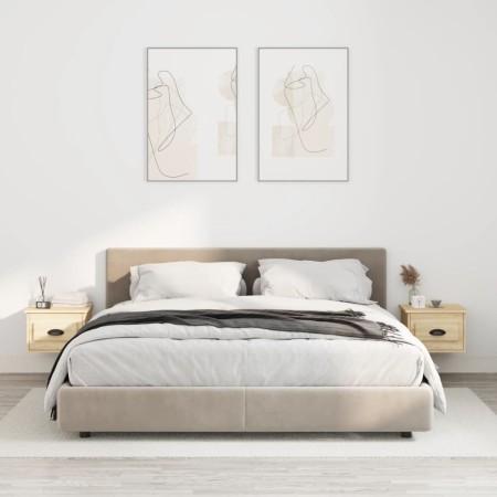 Wall bedside table 2 pcs Sonoma oak color 41.5x36x28 cm by vidaXL, Nightstands - Ref: Foro24-816383, Price: 54,06 €, Discount: %