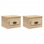 Wall bedside table 2 pcs Sonoma oak color 41.5x36x28 cm by vidaXL, Nightstands - Ref: Foro24-816383, Price: 54,06 €, Discount: %