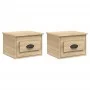 Wall bedside table 2 pcs Sonoma oak color 41.5x36x28 cm by vidaXL, Nightstands - Ref: Foro24-816383, Price: 53,68 €, Discount: %