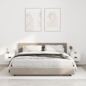 Wand-Nachttische 2 Stück glänzend weiß 41,5x36x28 cm von vidaXL, Nachttische - Ref: Foro24-816381, Preis: 59,18 €, Rabatt: %
