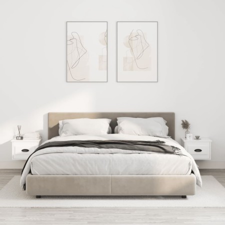 Wall bedside tables 2 pcs glossy white 41.5x36x28 cm by vidaXL, Nightstands - Ref: Foro24-816381, Price: 59,12 €, Discount: %