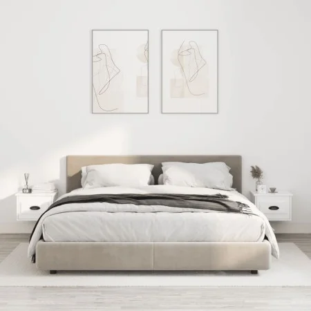 Wand-Nachttische 2 Stück glänzend weiß 41,5x36x28 cm von vidaXL, Nachttische - Ref: Foro24-816381, Preis: 58,50 €, Rabatt: %
