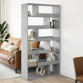 Separador de ambientes madera gris hormigón 100x33x187,5 cm en Librerías y estanterías | Comprar online en Foro24