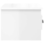 Mesitas de noche de pared 2 uds blanco brillante 41,5x36x28 cm de vidaXL, Mesitas de noche - Ref: Foro24-816381, Precio: 59,12 €