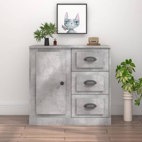 Betongraues Sperrholz-Sideboard 70 x 35,5 x 67,5 cm von vidaXL, Sideboards - Ref: Foro24-816196, Preis: 106,25 €, Rabatt: %