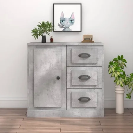 Concrete gray plywood sideboard 70x35.5x67.5 cm by vidaXL, Sideboards - Ref: Foro24-816196, Price: 104,57 €, Discount: %