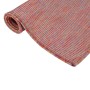 Alfombra de exterior de tejido plano rojo 80x250 cm