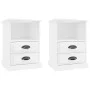 Mesitas de noche 2 unidades blancas 43x36x60 cm de vidaXL, Mesitas de noche - Ref: Foro24-816329, Precio: 95,60 €, Descuento: %