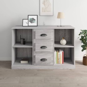 Aparador de madera contrachapada gris Sonoma 104,5x35,5x67,5 cm de vidaXL, Aparadores - Ref: Foro24-816238, Precio: 88,16 €, ...