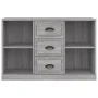 Aparador de madera contrachapada gris Sonoma 104,5x35,5x67,5 cm de vidaXL, Aparadores - Ref: Foro24-816238, Precio: 87,11 €, ...