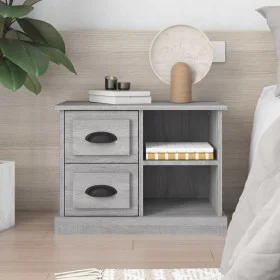 Sonoma grauer Nachttisch 60x35,5x45 cm von vidaXL, Nachttische - Ref: Foro24-816374, Preis: 55,82 €, Rabatt: %