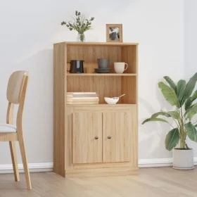 Aparador de madera contrachapada roble Sonoma 60x35,5x103,5 cm de vidaXL, Aparadores - Ref: Foro24-816315, Precio: 87,07 €, D...