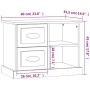 Mesita de noche gris Sonoma 60x35,5x45 cm de vidaXL, Mesitas de noche - Ref: Foro24-816374, Precio: 55,82 €, Descuento: %