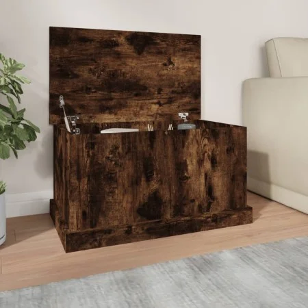Smoked oak plywood storage trunk 70x40x38 cm by vidaXL, Storage trunks - Ref: Foro24-816509, Price: 53,16 €, Discount: %