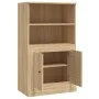 Aparador de madera contrachapada roble Sonoma 60x35,5x103,5 cm de vidaXL, Aparadores - Ref: Foro24-816315, Precio: 86,94 €, D...