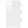 Aparador madera contrachapada blanco brillante 36x35,5x67,5 cm de vidaXL, Aparadores - Ref: Foro24-816218, Precio: 53,83 €, D...