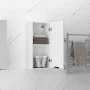 Glänzend weißer Wand-Badezimmerschrank 32x20x67 cm von vidaXL, Schließfächer und Lagerschränke - Ref: Foro24-811301, Preis: 5...