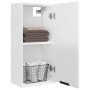Armario de baño de pared blanco brillo 32x20x67 cm