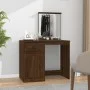 Brown oak plywood mirror dressing table 90x50x132.5 cm by vidaXL, Bedroom Dressers - Ref: Foro24-816767, Price: 83,68 €, Disc...