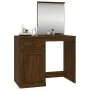 Brown oak plywood mirror dressing table 90x50x132.5 cm by vidaXL, Bedroom Dressers - Ref: Foro24-816767, Price: 83,68 €, Disc...