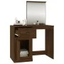 Brown oak plywood mirror dressing table 90x50x132.5 cm by vidaXL, Bedroom Dressers - Ref: Foro24-816767, Price: 83,68 €, Disc...