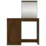 Brown oak plywood mirror dressing table 90x50x132.5 cm by vidaXL, Bedroom Dressers - Ref: Foro24-816767, Price: 83,68 €, Disc...