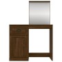 Spiegel-Schminktisch aus braunem Eichensperrholz, 90 x 50 x 132,5 cm von vidaXL, Schlafzimmerkommoden - Ref: Foro24-816767, P...
