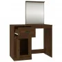 Brown oak plywood mirror dressing table 90x50x132.5 cm by vidaXL, Bedroom Dressers - Ref: Foro24-816767, Price: 83,68 €, Disc...