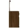 Brown oak plywood mirror dressing table 90x50x132.5 cm by vidaXL, Bedroom Dressers - Ref: Foro24-816767, Price: 83,68 €, Disc...