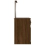 Spiegel-Schminktisch aus braunem Eichensperrholz, 90 x 50 x 132,5 cm von vidaXL, Schlafzimmerkommoden - Ref: Foro24-816767, P...