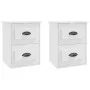 Wall-mounted bedside tables 2 units white 41.5x36x53 cm by vidaXL, Nightstands - Ref: Foro24-816393, Price: 64,29 €, Discount: %