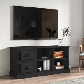 Mueble de TV madera contrachapada negro 102x35,5x47,5 cm