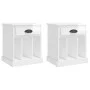 Mesitas de noche 2 unidades blanco brillante 43x36x50 cm de vidaXL, Mesitas de noche - Ref: Foro24-816349, Precio: 63,21 €, D...