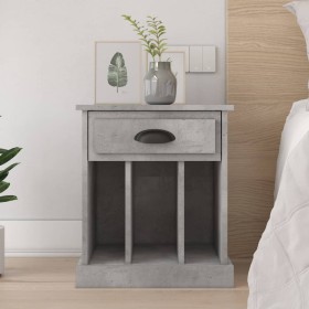 Mesita de noche gris hormigón 43x36x50 cm de vidaXL, Mesitas de noche - Ref: Foro24-816352, Precio: 36,00 €, Descuento: %