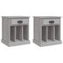 Mesitas de noche 2 unidades gris Sonoma 43x36x50 cm de vidaXL, Mesitas de noche - Ref: Foro24-816357, Precio: 66,79 €, Descue...