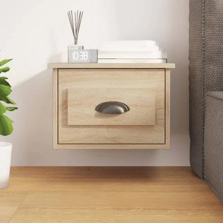 Mesita de noche de pared color roble Sonoma 41,5x36x28 cm de vidaXL, Mesitas de noche - Ref: Foro24-816382, Precio: 36,12 €, ...