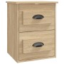 Wall bedside table 2 pcs Sonoma oak color 41.5x36x53 cm by vidaXL, Nightstands - Ref: Foro24-816399, Price: 78,73 €, Discount: %