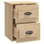 Wall bedside table 2 pcs Sonoma oak color 41.5x36x53 cm by vidaXL, Nightstands - Ref: Foro24-816399, Price: 78,73 €, Discount: %