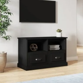 Schwarzer TV-Schrank aus Sperrholz, 80 x 35 x 50 cm von vidaXL, TV-Möbel - Ref: Foro24-816281, Preis: 73,23 €, Rabatt: %