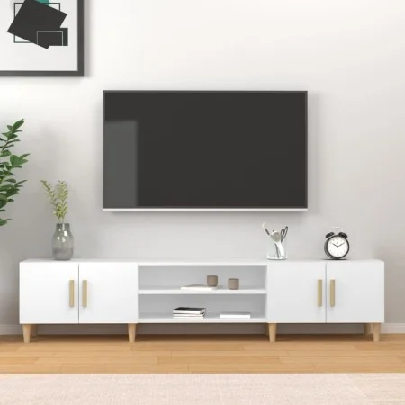 TV stand made of white plywood 180x31.5x40 cm by vidaXL, TV Furniture - Ref: Foro24-816256, Price: 102,52 €, Discount: %