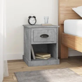 Nachttisch aus betongrauem Sperrholz, 39 x 39 x 47,5 cm von vidaXL, Nachttische - Ref: Foro24-816136, Preis: 38,19 €, Rabatt: %
