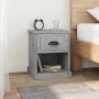 Mesita de noche madera contrachapada gris hormigón 39x39x47,5cm de vidaXL, Mesitas de noche - Ref: Foro24-816136, Precio: 38,...