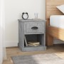 Mesita de noche madera contrachapada gris hormigón 39x39x47,5cm de vidaXL, Mesitas de noche - Ref: Foro24-816136, Precio: 38,...